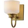1_Maxim Bisque 10" High Natural Aged Brass 1-Light Wall Sconce