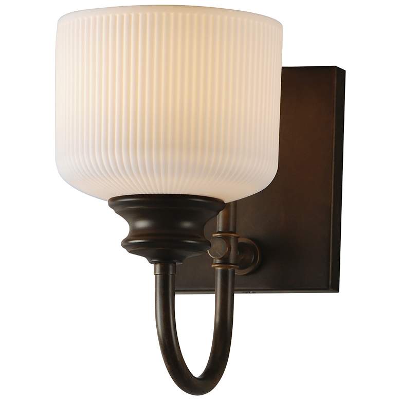 Image 1 Maxim Bisque 10" High Oil Rubbed Bronze 1-Light Wall Sconce