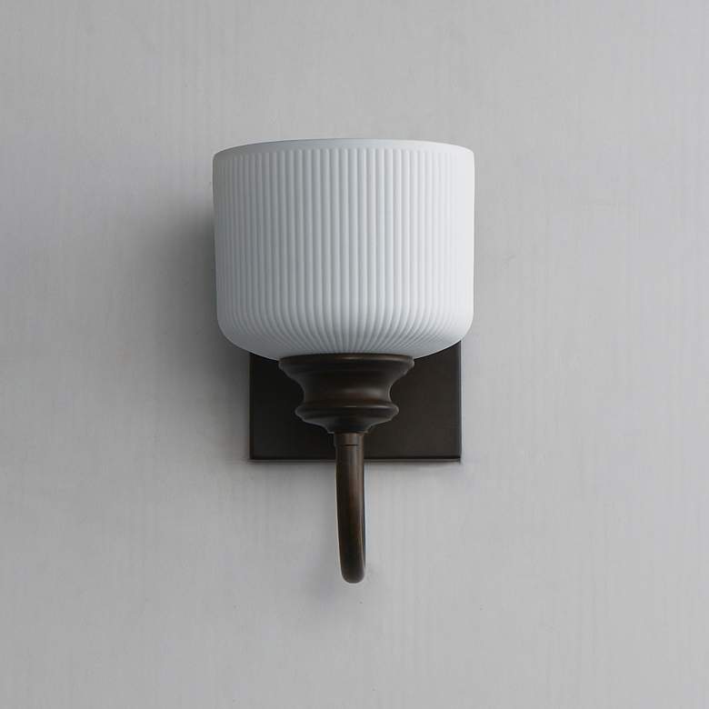 Image 2 Maxim Bisque 10" High Oil Rubbed Bronze 1-Light Wall Sconce more views
