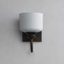 2_Maxim Bisque 10" High Oil Rubbed Bronze 1-Light Wall Sconce more views