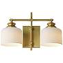 1_Maxim Bisque 10" High Natural Aged Brass 2-Light Wall Sconce