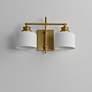 2_Maxim Bisque 10" High Natural Aged Brass 2-Light Wall Sconce more views