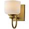 Maxim Bisque 10" High Natural Aged Brass Wall Sconce