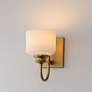 4_Maxim Bisque 10" High Natural Aged Brass Wall Sconce more views