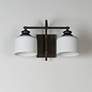 2_Maxim Bisque 10" High Oil-Rubbed Bronze 2-Light Wall Sconce more views