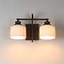 3_Maxim Bisque 10" High Oil-Rubbed Bronze 2-Light Wall Sconce more views