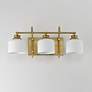2_Maxim Bisque 24" Wide Natural Aged Brass 3-Light Bath Light more views