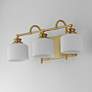 4_Maxim Bisque 24" Wide Natural Aged Brass 3-Light Bath Light more views
