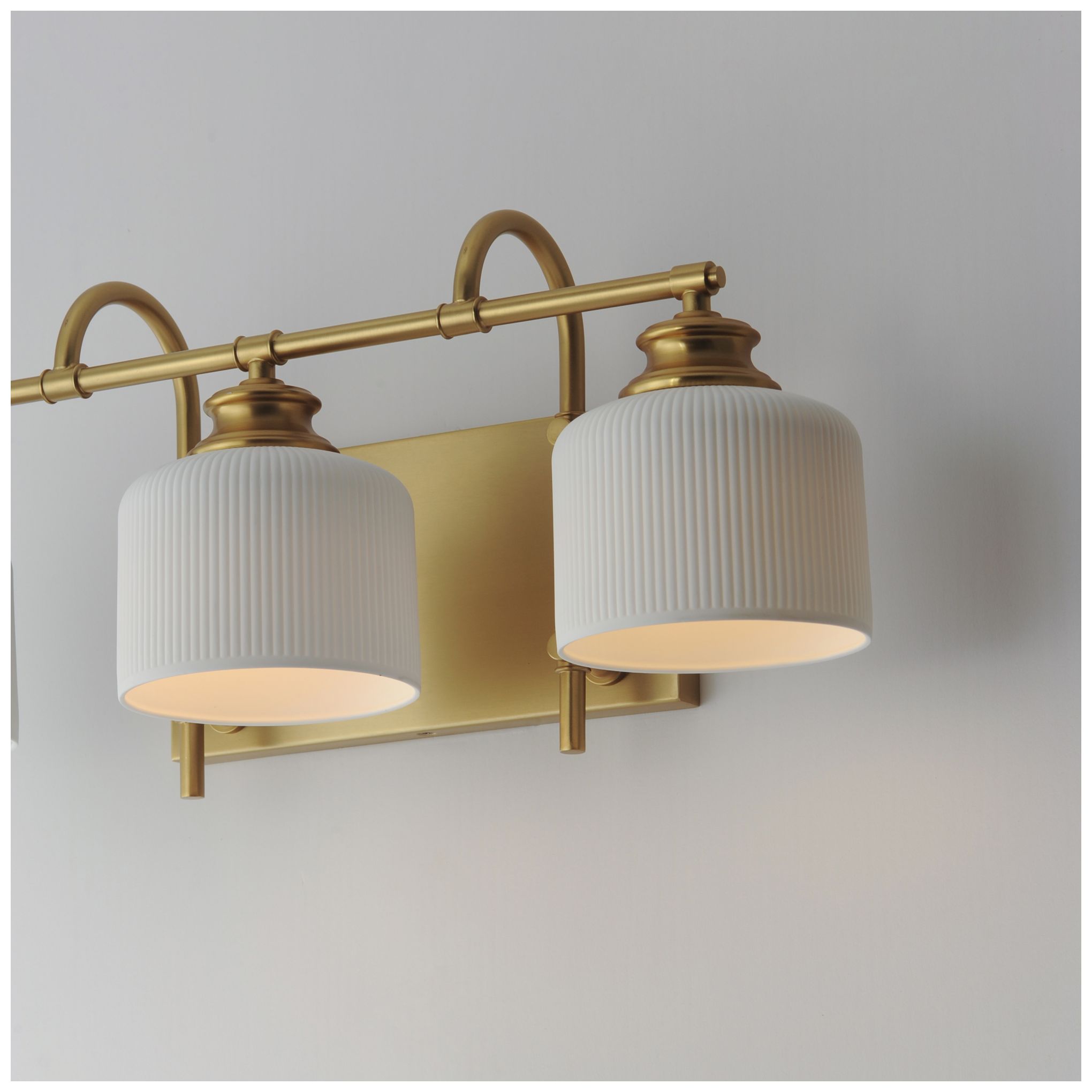 Image 5 Maxim Bisque 24" Wide Natural Aged Brass 3-Light Bath Light more views