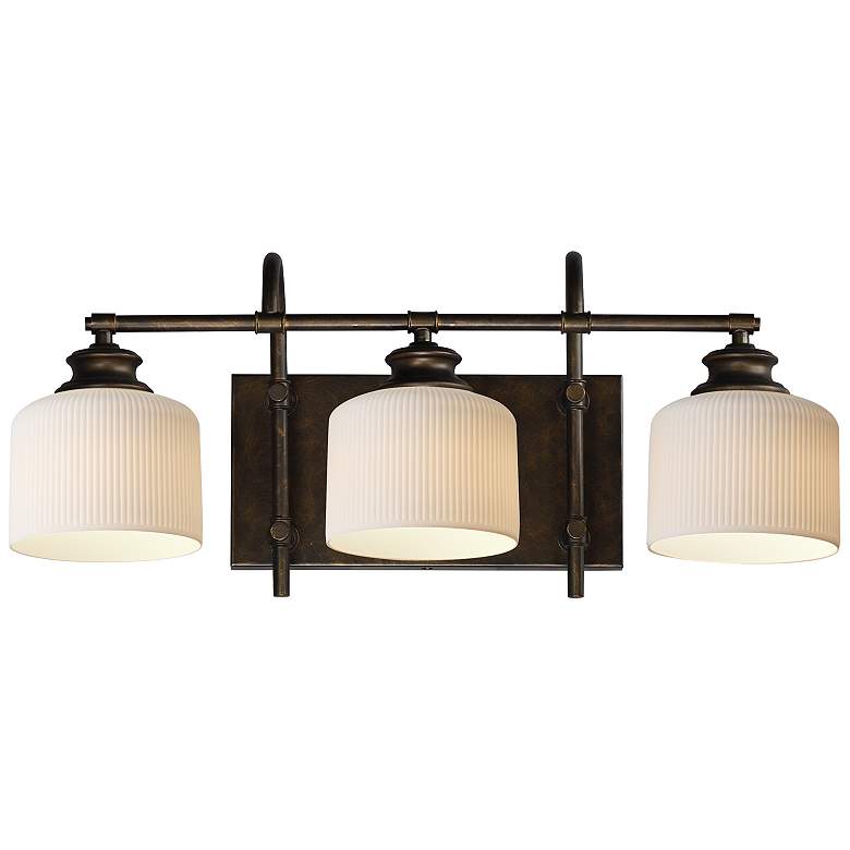 Image 1 Maxim Bisque 24" Wide Oil-Rubbed Bronze 3-Light Bath Light