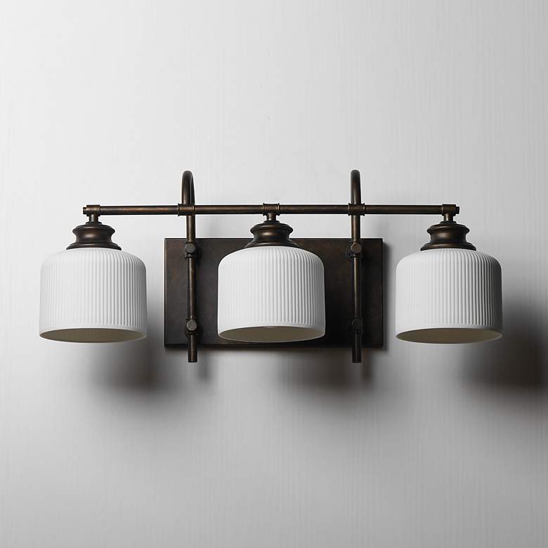 Image 2 Maxim Bisque 24" Wide Oil-Rubbed Bronze 3-Light Bath Light more views