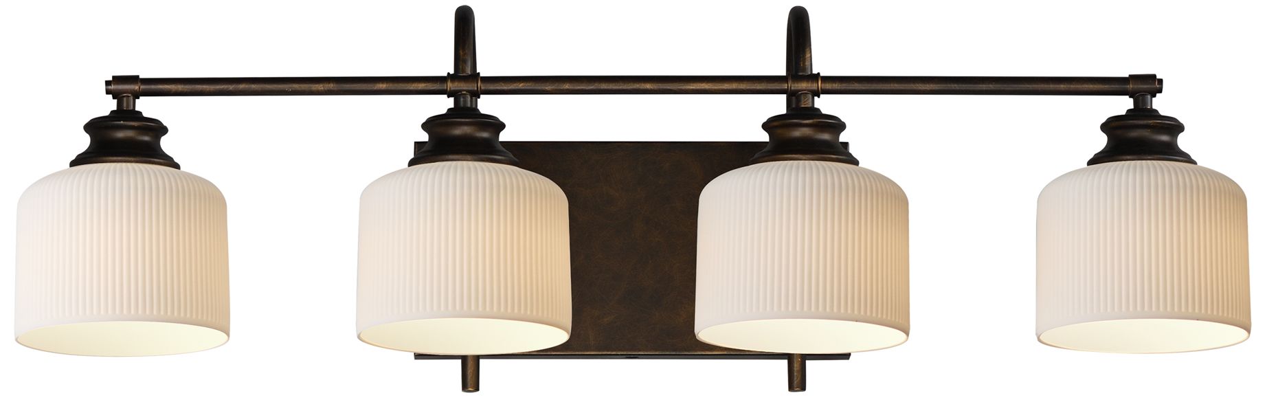Maxim Bisque 32" Wide Oil-Rubbed Bronze 4-Light Bath Light
