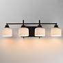 1_Maxim Bisque 32" Wide Oil-Rubbed Bronze 4-Light Bath Light