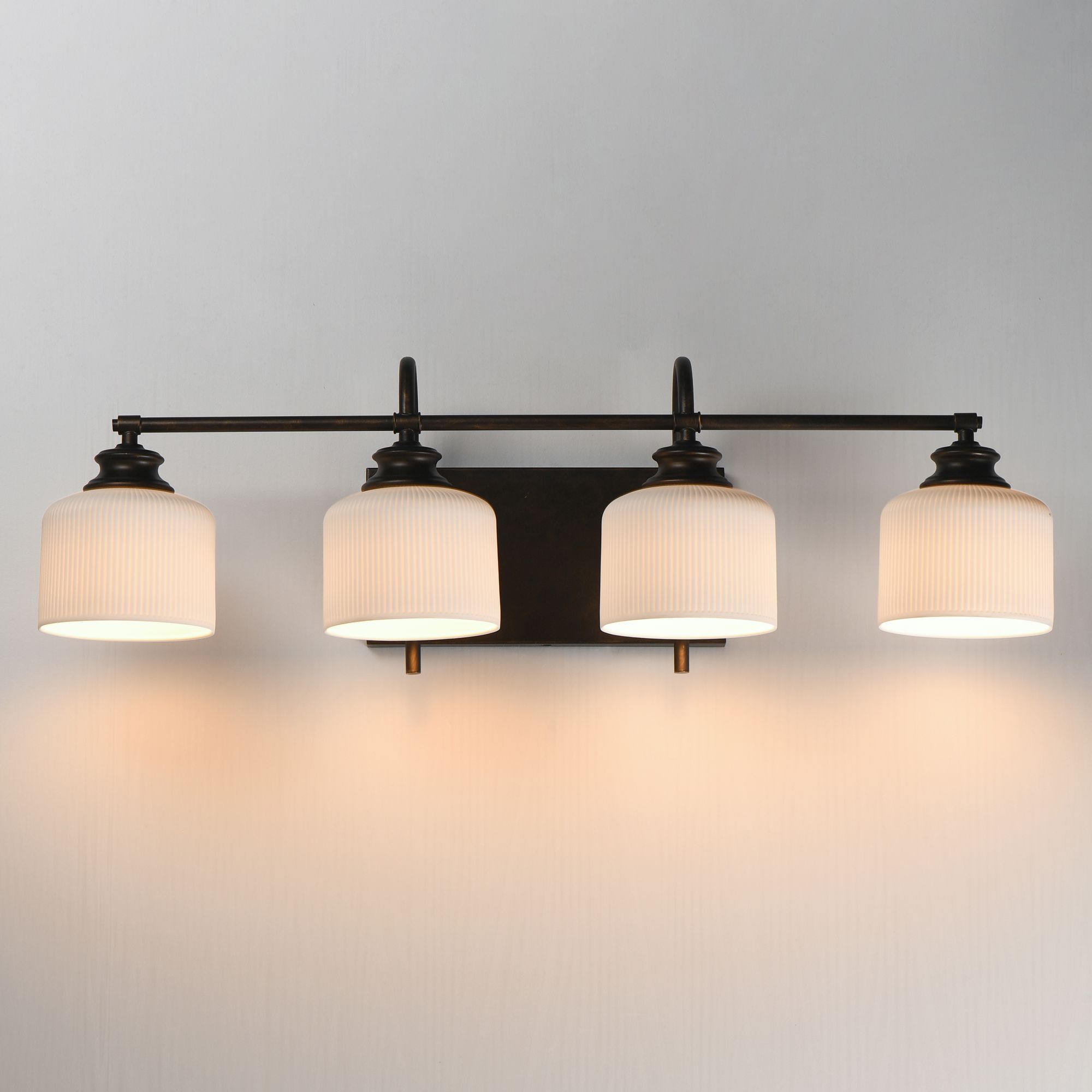 Image 4 Maxim Bisque 32" Wide Oil-Rubbed Bronze 4-Light Bath Light more views