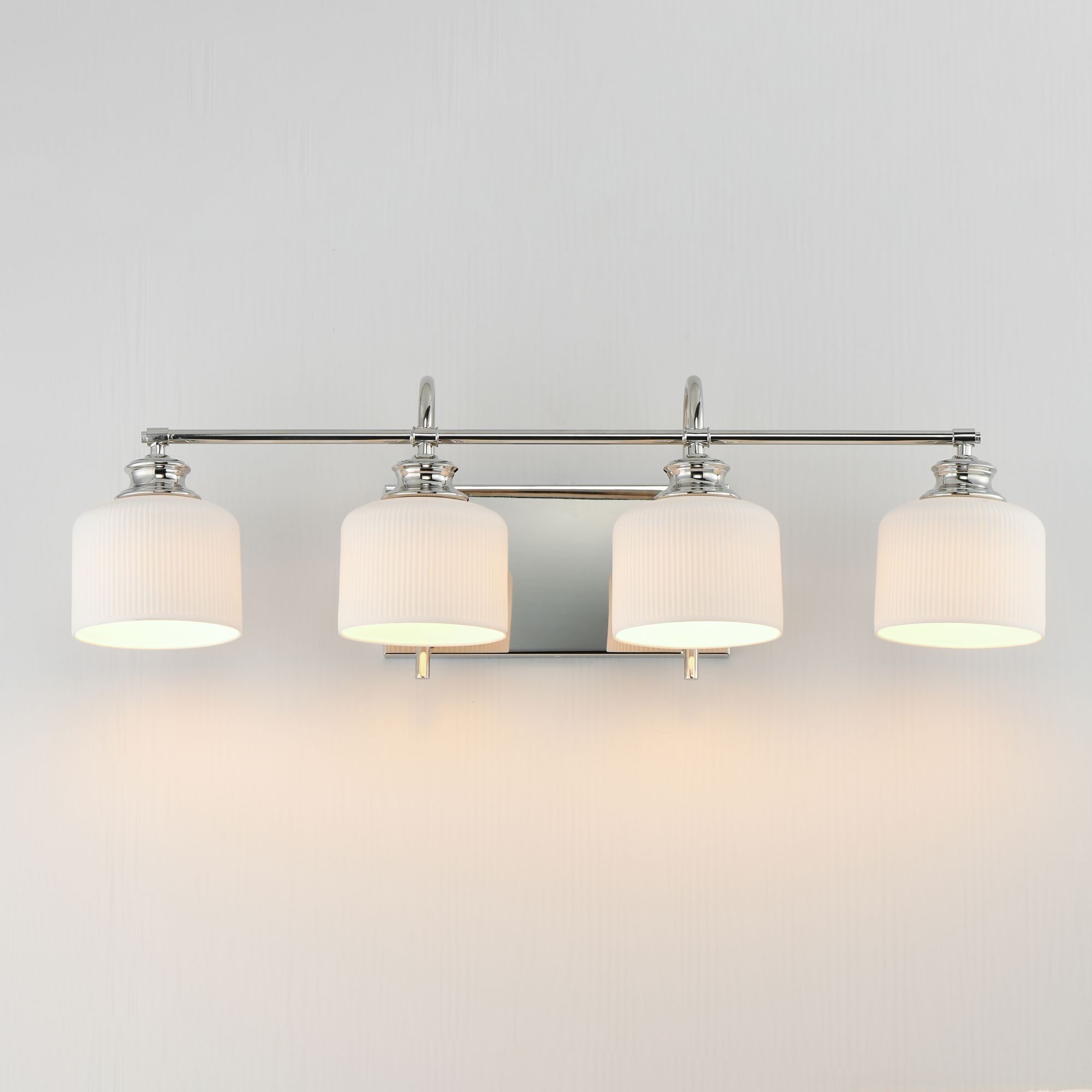 Image 3 Maxim Bisque 32" Wide Polished Nickel 4-Light Bath Light more views