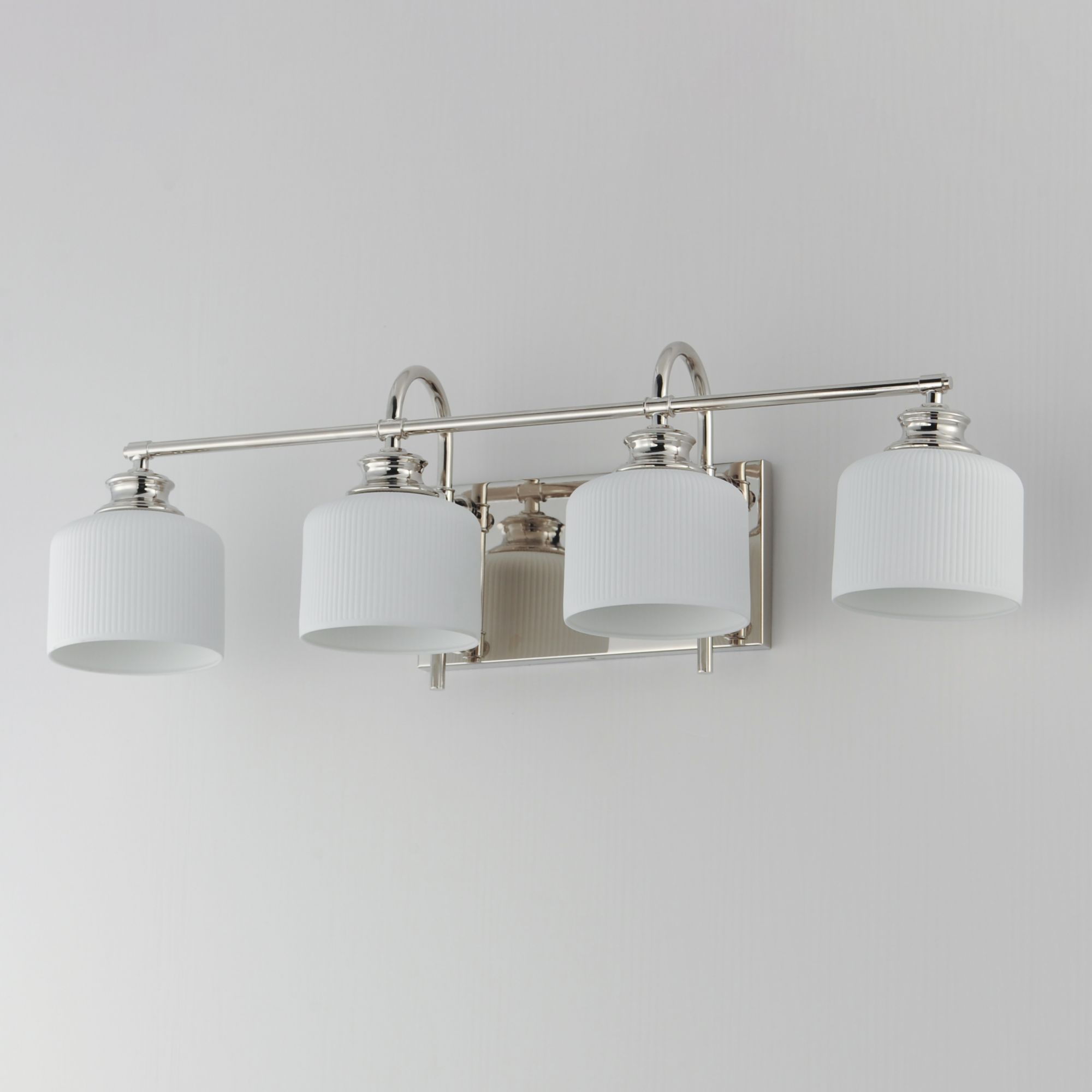 Image 4 Maxim Bisque 32" Wide Polished Nickel 4-Light Bath Light more views