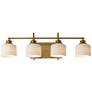 Thumbnail1 of Maxim Bisque 32" Wide Natural Aged Brass 4-Light Bath Vanity