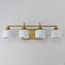 Thumbnail2 of Maxim Bisque 32" Wide Natural Aged Brass 4-Light Bath Vanity more views
