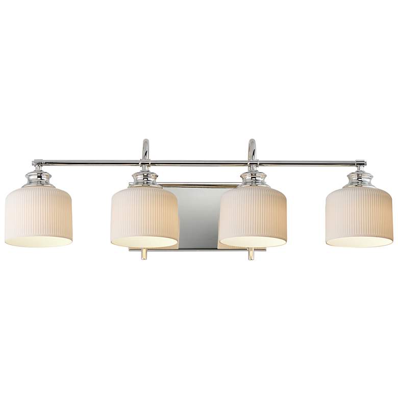 Image 1 Maxim Bisque 32" Wide Polished Nickel 4-Light Bath Vanity
