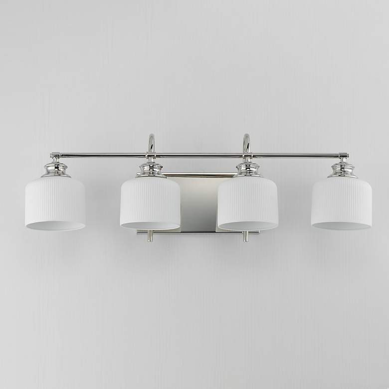 Image 2 Maxim Bisque 32" Wide Polished Nickel 4-Light Bath Vanity more views