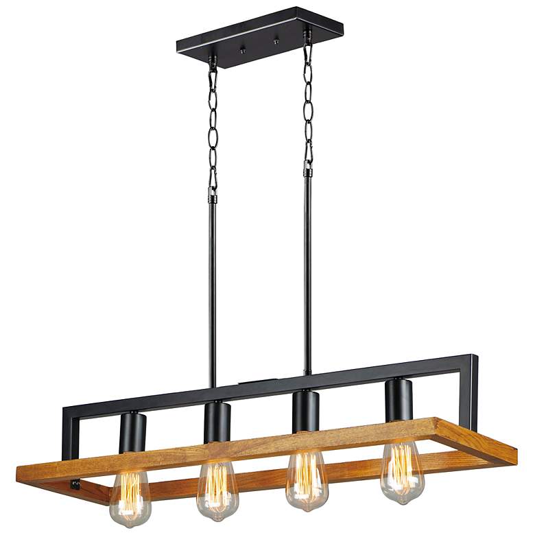 Image 2 Maxim Black Forest 29 1/2 inch Ashbury Modern Kitchen Island Light Pendant