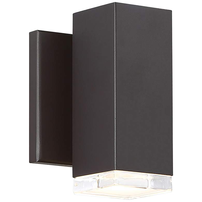 Image 1 Maxim Block 6 1/4" High Bronze LED Outdoor Wall Light