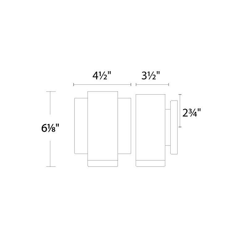 Image 3 Maxim Block 6 1/4" High Bronze LED Outdoor Wall Light more views