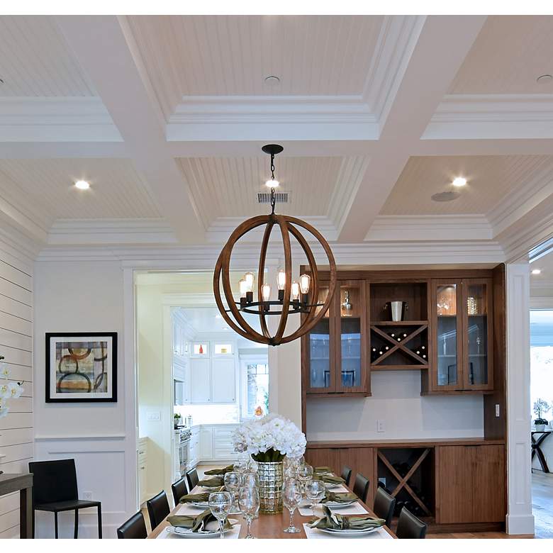Image 3 Maxim Bodega Bay 30" Wide Anthracite 6-Light Chandelier more views