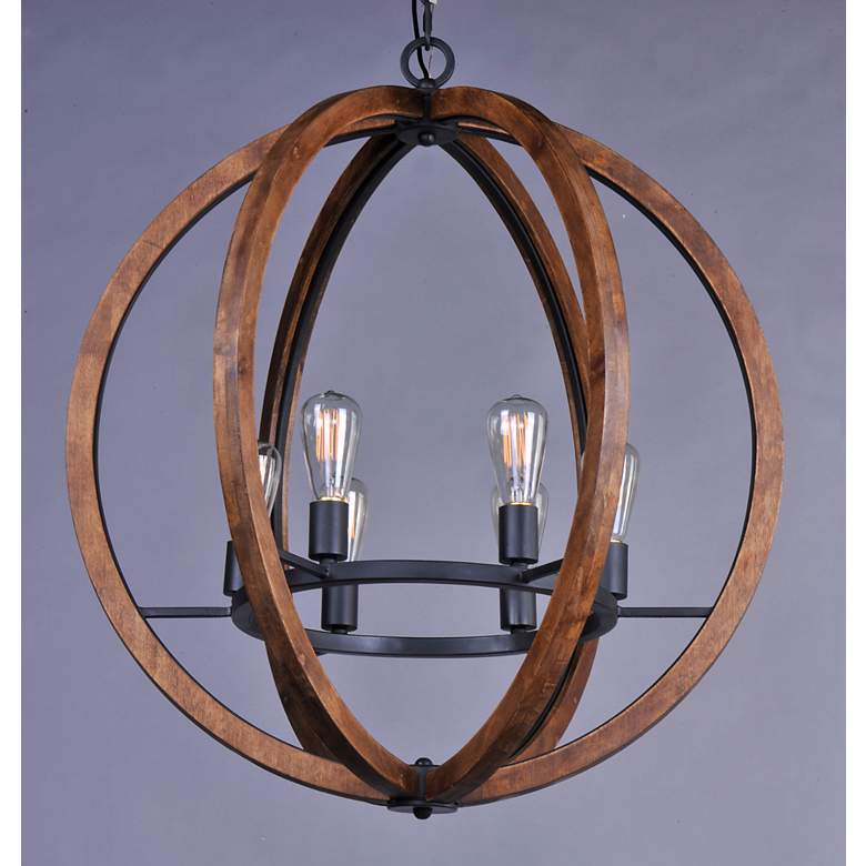 Image 7 Maxim Bodega Bay 30" Wide Anthracite 6-Light Chandelier more views