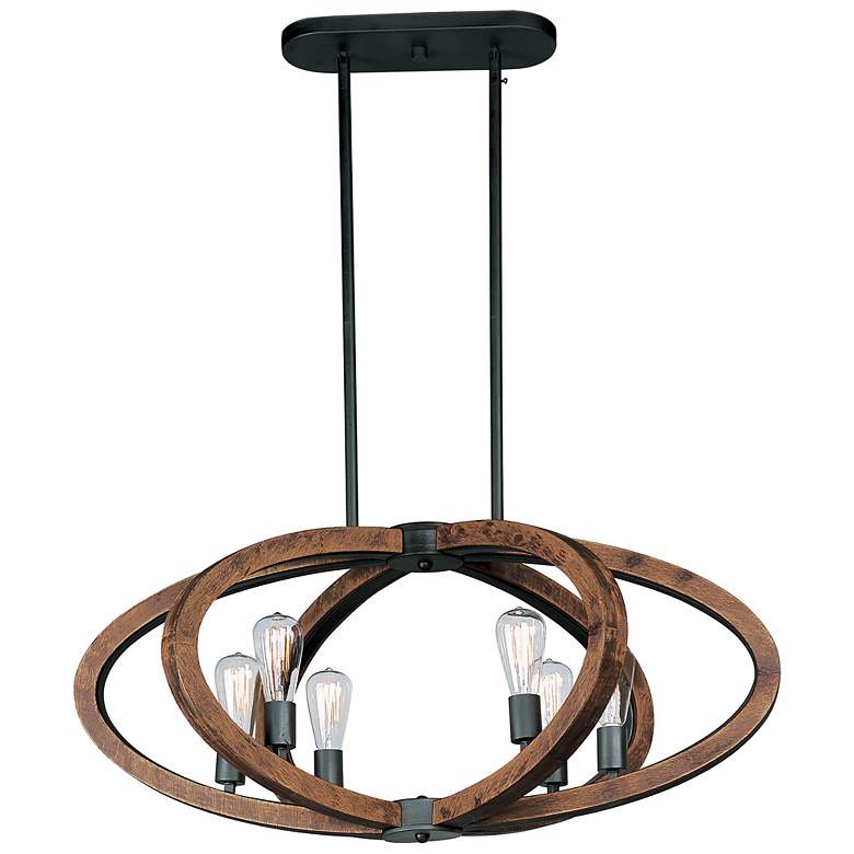 Image 2 Maxim Bodega Bay 36 1/2" Wide 6-Light Anthracite Pendant