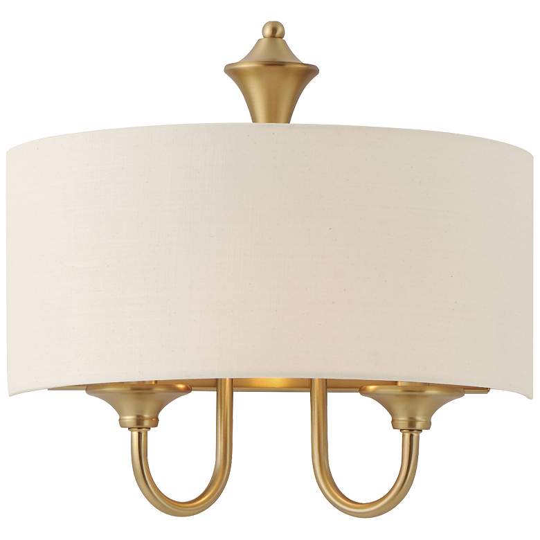 Image 2 Maxim Bongo 13 1/2" High Natural Aged Brass Wall Sconce