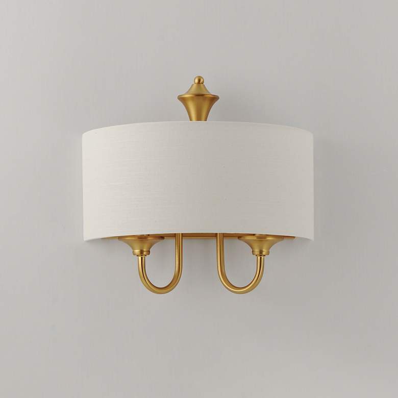 Image 3 Maxim Bongo 13 1/2" High Natural Aged Brass Wall Sconce more views