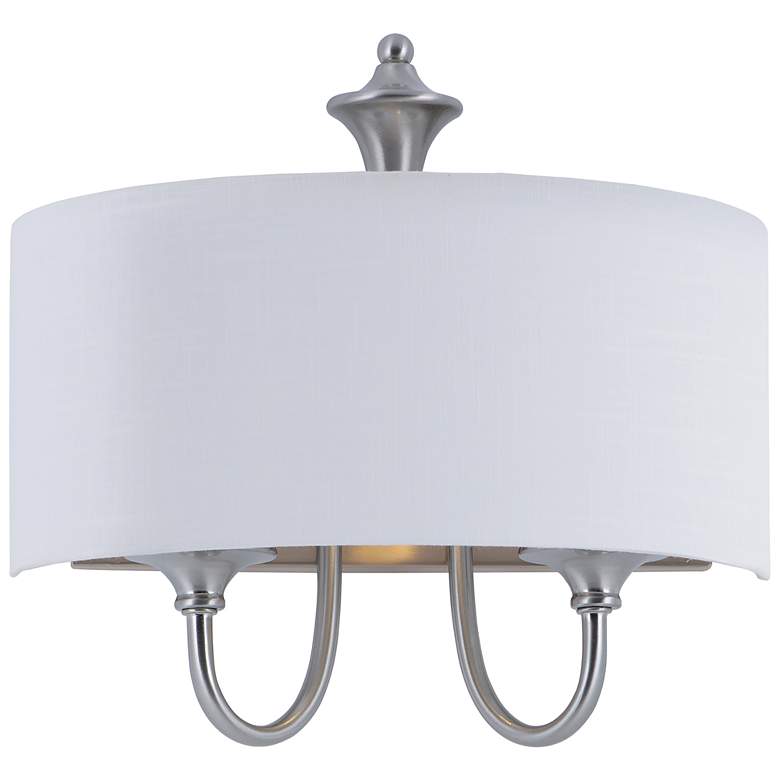 Image 1 Maxim Bongo 13 1/2" High Satin Nickel Wall Sconce