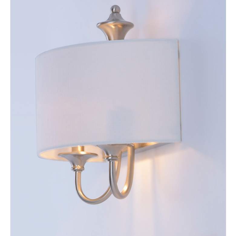 Image 5 Maxim Bongo 13 1/2" High Satin Nickel Wall Sconce more views