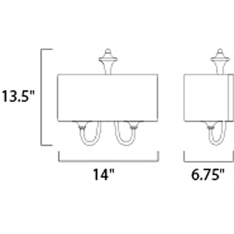 Image 6 Maxim Bongo 13 1/2" High Satin Nickel Wall Sconce more views