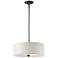 Maxim Bongo 18" Wide 3-Light Oil Rubbed Bronze Drum Pendant