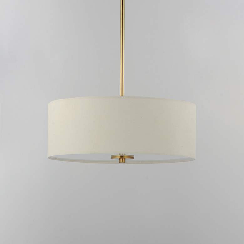 Image 3 Maxim Bongo 18" Wide Natural Aged Brass Ceiling Light more views