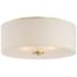 Maxim Bongo 18" Wide Natural Aged Brass Drum Ceiling Light