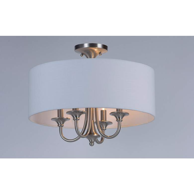 Image 2 Maxim Bongo 18" Wide Satin Nickel 4-Light Ceiling Light more views