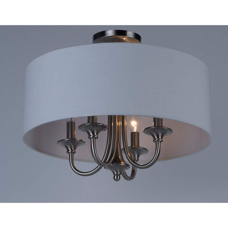 Image 4 Maxim Bongo 18" Wide Satin Nickel 4-Light Ceiling Light more views