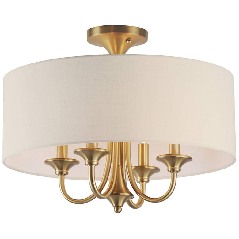 Image 2 Maxim Bongo 18"W Natural Aged Brass 4-Light Ceiling Light