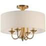 2_Maxim Bongo 18"W Natural Aged Brass 4-Light Ceiling Light