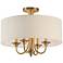 Maxim Bongo 18"W Natural Aged Brass 4-Light Ceiling Light