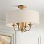 1_Maxim Bongo 18"W Natural Aged Brass 4-Light Ceiling Light