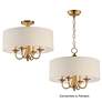 3_Maxim Bongo 18"W Natural Aged Brass 4-Light Ceiling Light more views