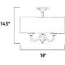 6_Maxim Bongo 18"W Natural Aged Brass 4-Light Ceiling Light more views