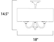 Image 7 Maxim Bongo 18"W Natural Aged Brass 4-Light Ceiling Light more views