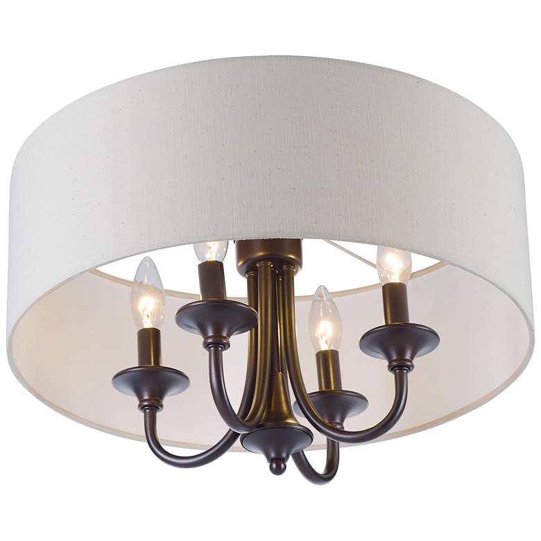 Image 2 Maxim Bongo 18 inchW Oiled Bronze 4-Light Ceiling/Pendant Light