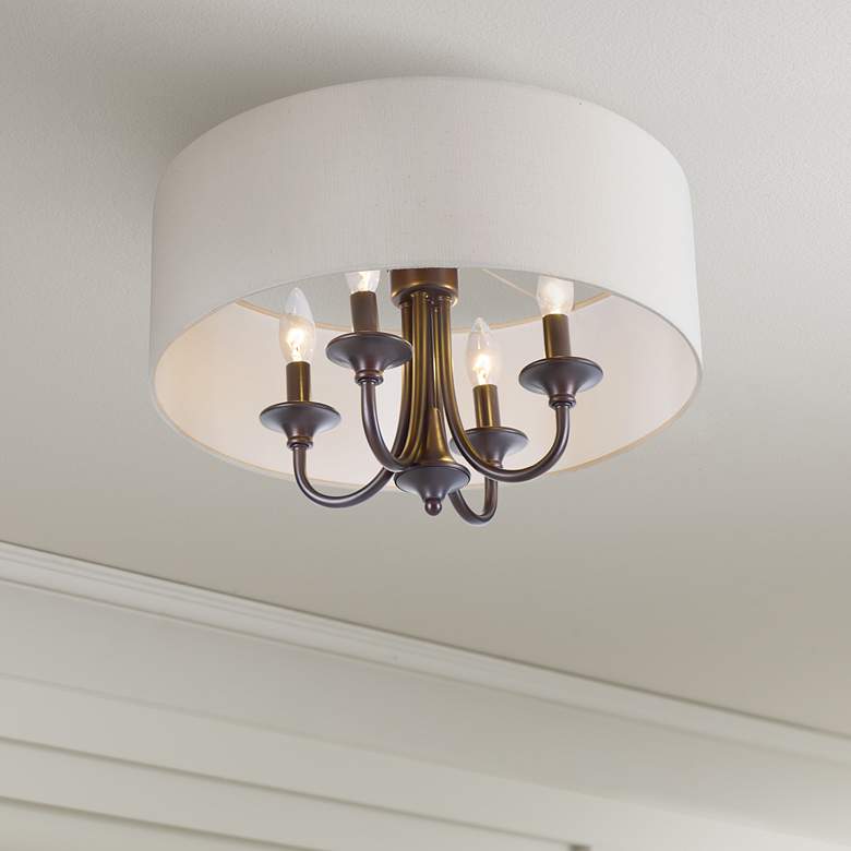 Image 1 Maxim Bongo 18"W Oiled Bronze 4-Light Ceiling/Pendant Light