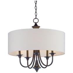 Maxim Bongo 22" Wide Oil Rubbed Bronze Shade Chandelier